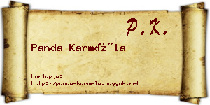 Panda Karméla névjegykártya